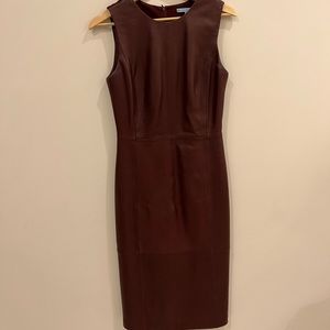 Leather burgundy/wine Antonio Melani dress